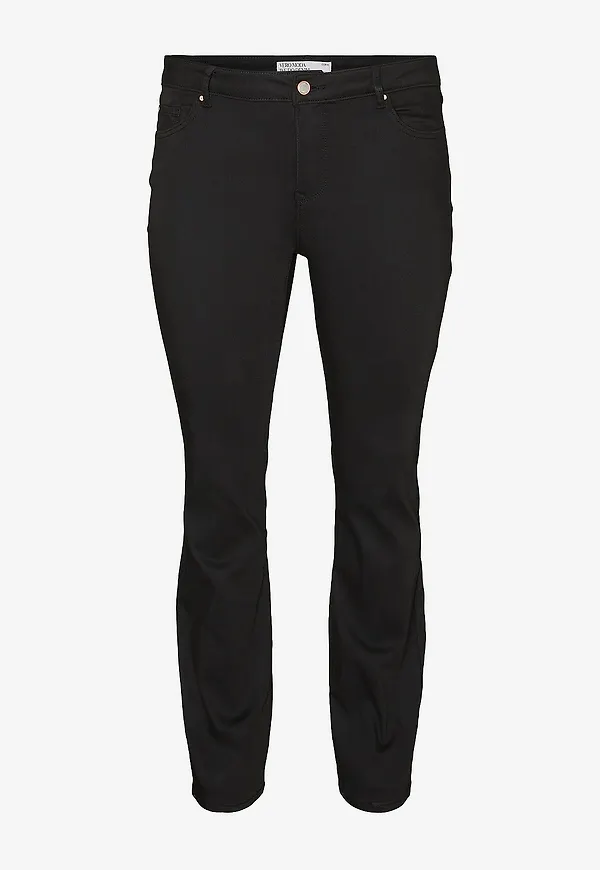 Vero Moda Curve - Jeans vmcFlash MR Straight LI140 - Svart