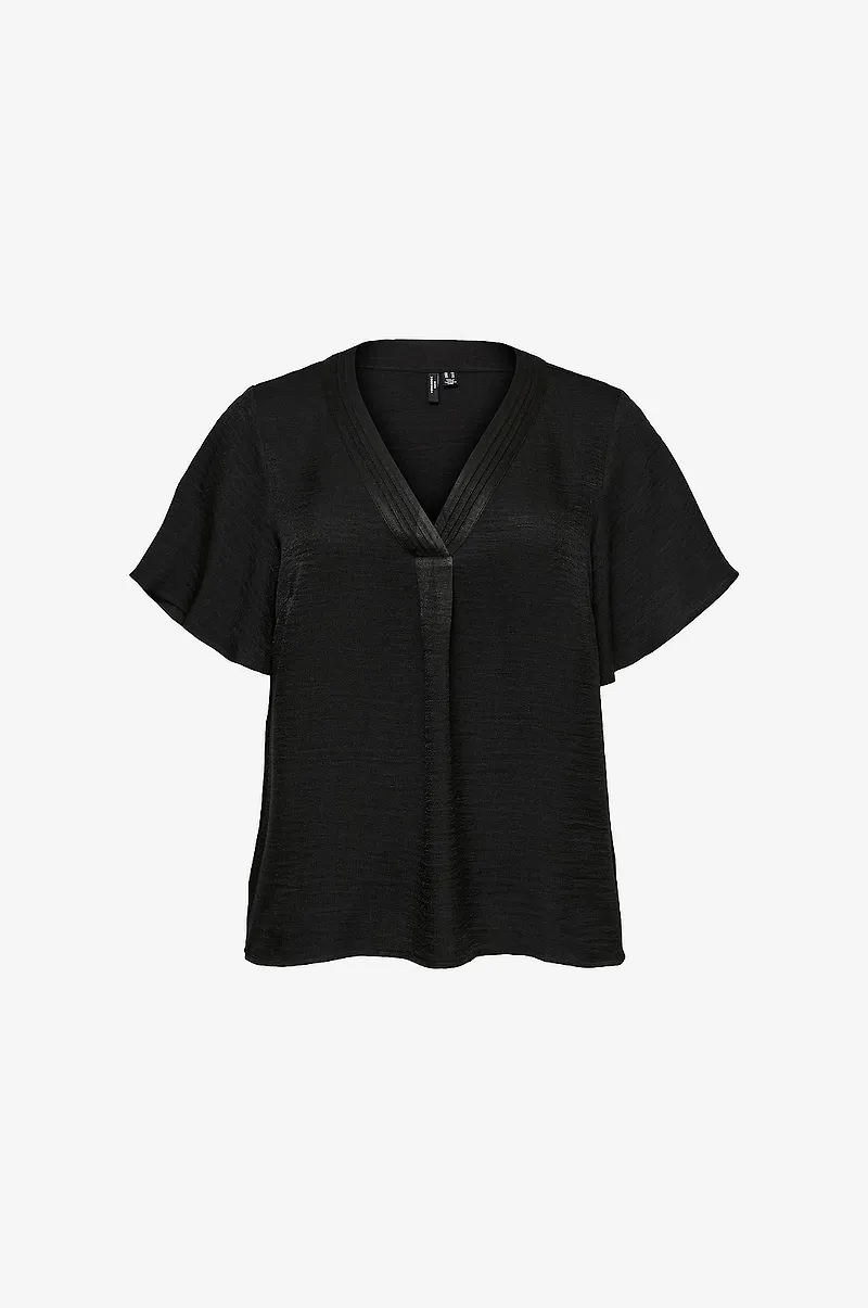 Vero Moda Curve - Blus vmcEllie SS - Svart