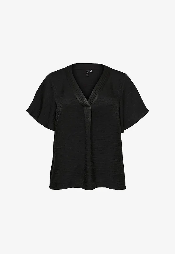 Vero Moda Curve - Blus vmcEllie SS - Svart