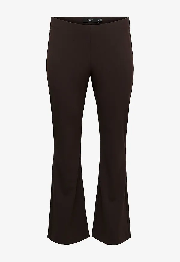 Vero Moda Curve - Byxor Vmcbrooklyn Mw Flared Pant Cur - Brun