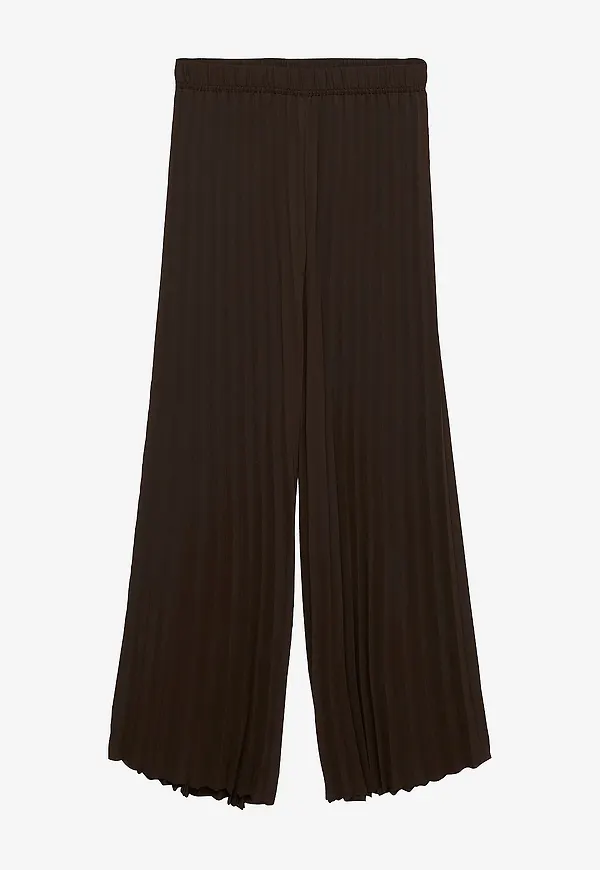 Vero Moda Curve - Byxor Vmcyola Plisse Hw Wide Pant Wvn Cur - Brun