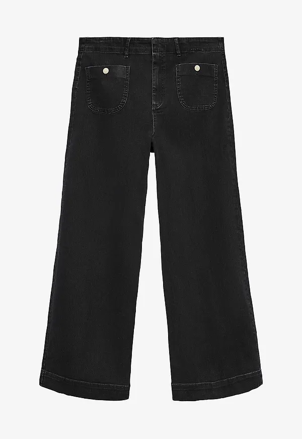 Vero Moda Curve - Jeans vmcKayla HR Wide Pocket - Svart