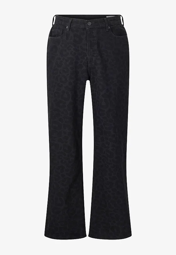 Vero Moda Curve - Jeans vmcTessa HR Wide Animal Print - Svart