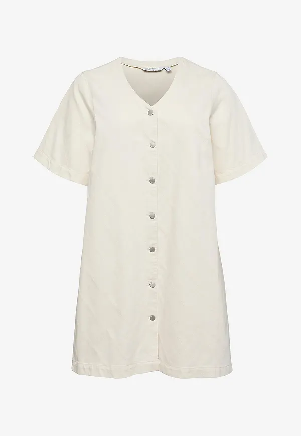 Vero Moda Curve - Jeansklänning VmcFonda 2-4 Abk Harlequin - Beige