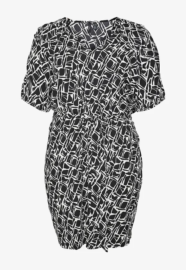 Vero Moda Curve - Klänning vmcPage 2/4 Short Dress Wvn GA Cur - Svart