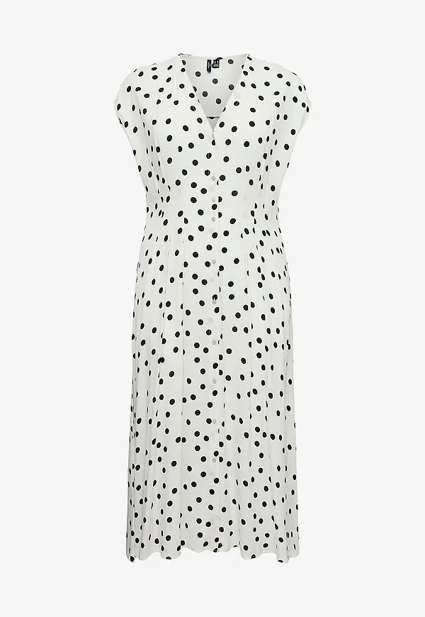 Vero Moda Curve - Maxiklänning vmcElisa SL Shirt 7/8 Wvn Cur - Vit – Ellos