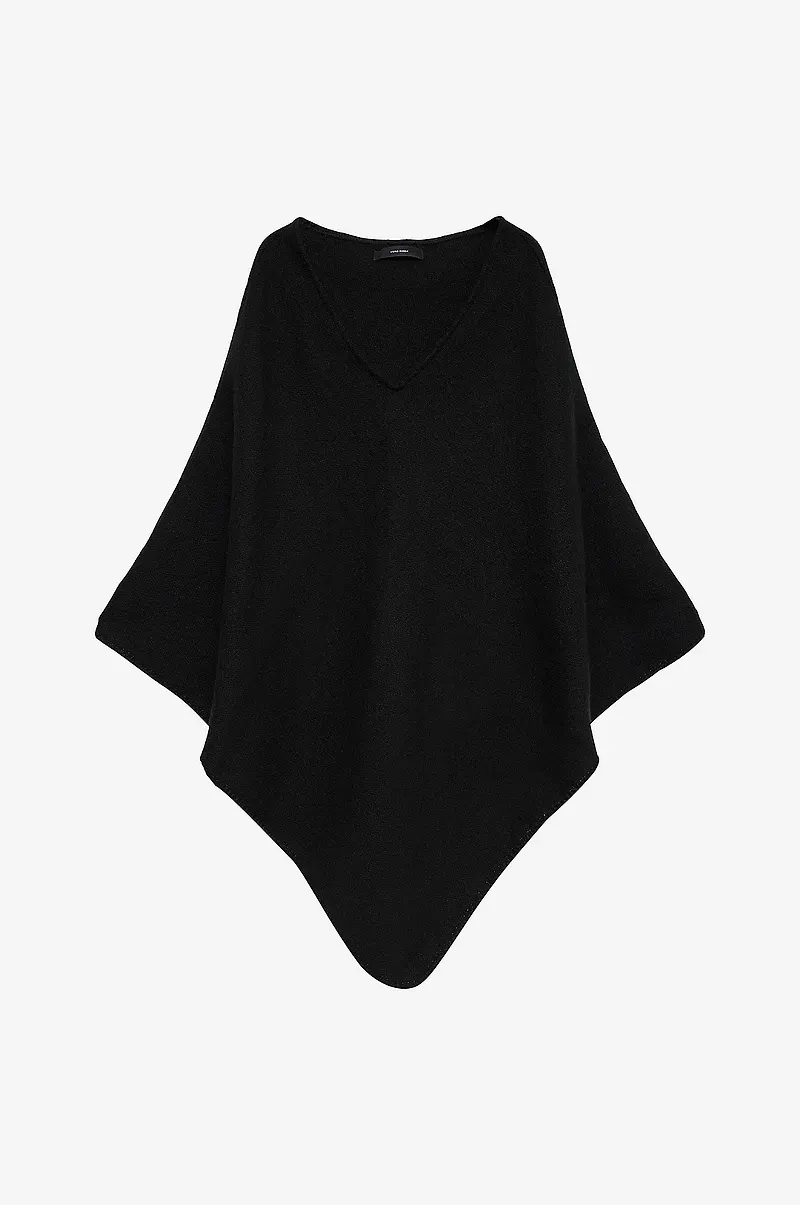 Vero Moda Curve - Poncho Vmckleo Poncho V Neck Cur - Svart