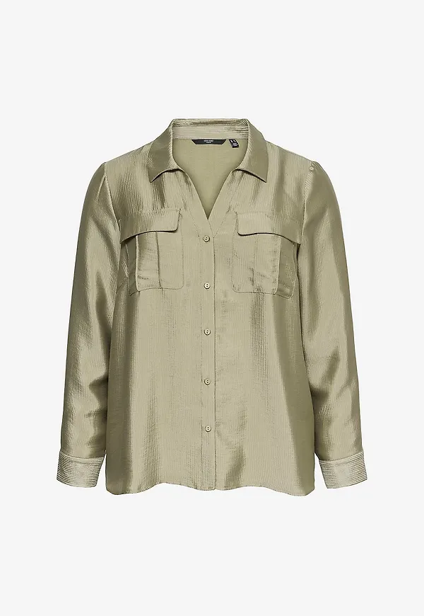 Vero Moda Curve - Skjorta vmcToma - Grön