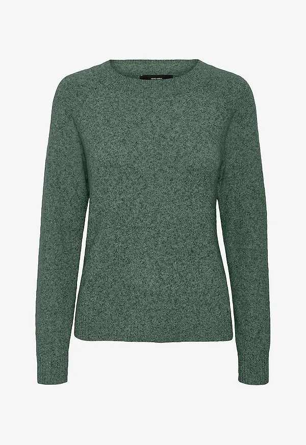 Vero Moda Curve - Tröja vmcDoffy LS O-neck Blouse GA Curve - Grön