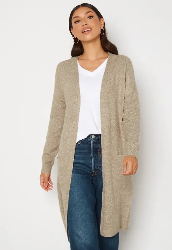 VERO MODA Doffy LS Long Open Cardigan Sepia Tint S