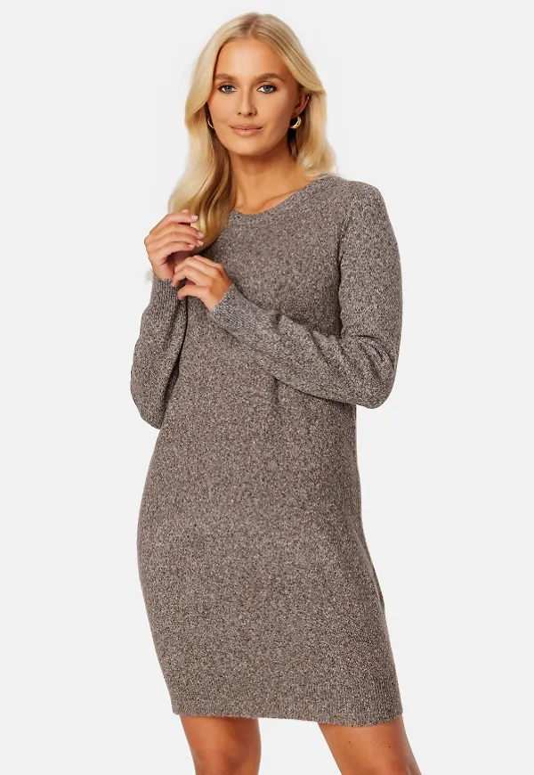 VERO MODA Doffy LS O-Neck Dress Coffee Bean Melange L