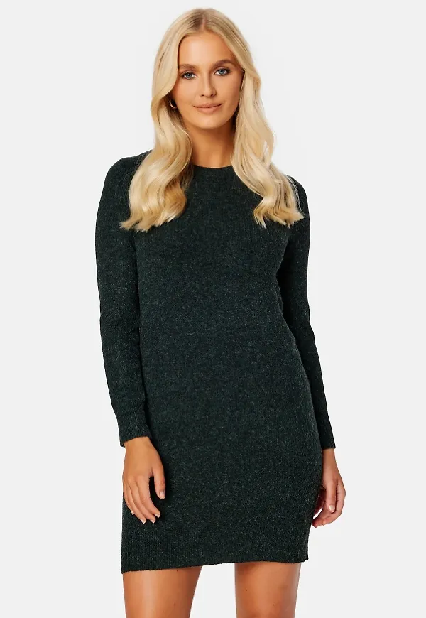 VERO MODA Doffy LS O-Neck Dress Pine Groove Melange L