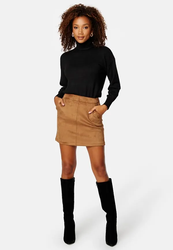 VERO MODA Donna Dina Faux Suede Cognac S