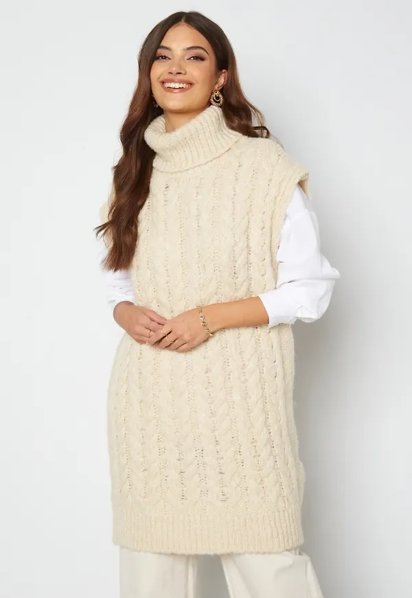 VERO MODA Ellie Cable Long Blouse Birch XS