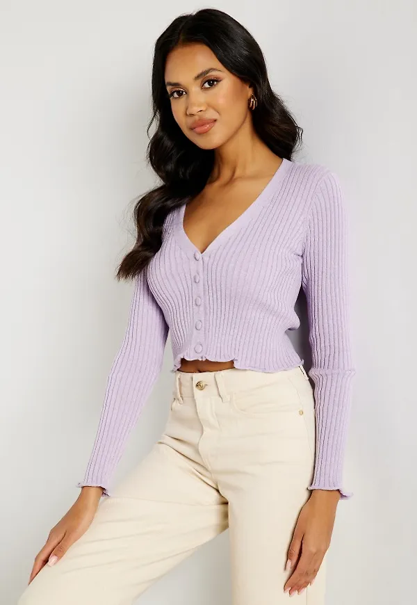 VERO MODA Fibly V-Neck Cardigan Lavendula M