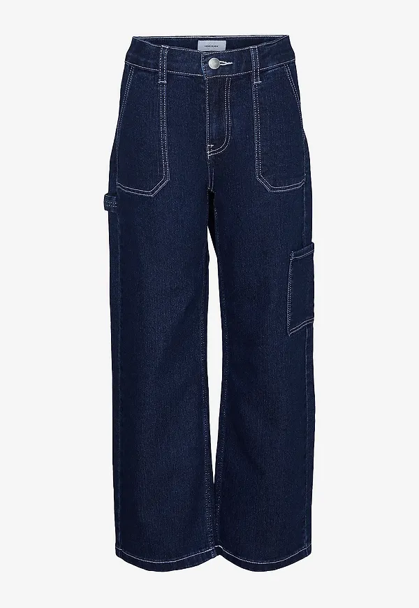 Vero Moda Girl - Jeans vmAmber Stra Cargo Dnm Jeans Vi3396 - Blå