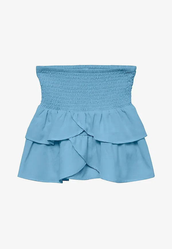 Vero Moda Girl - Kjol vmEmma Smock Layer Short Skirt Wvn - Blå