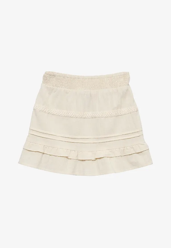 Vero Moda Girl - Kjol vmPretty Short Skirt Wvn - Beige