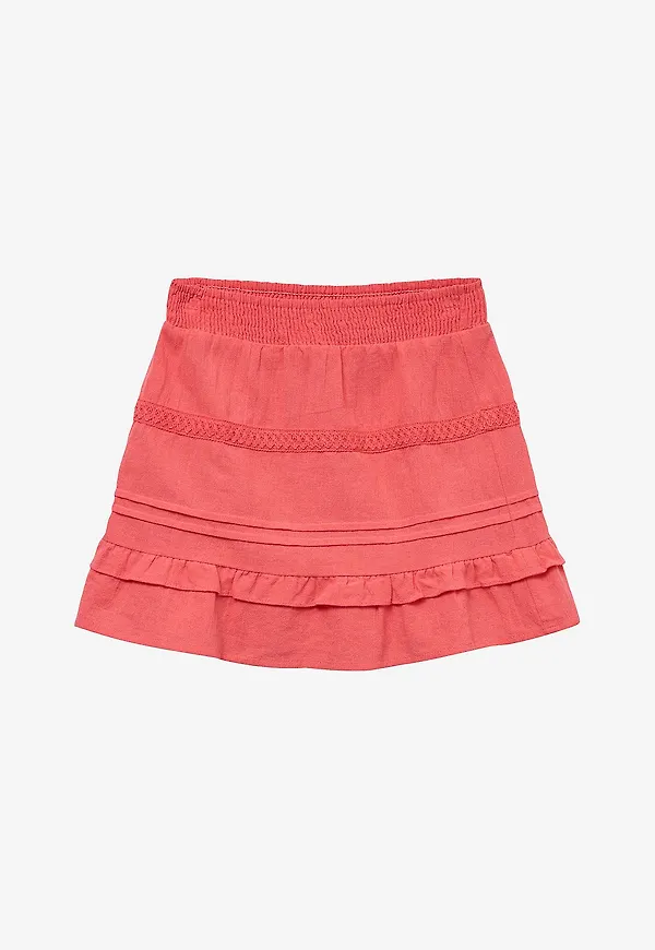 Vero Moda Girl - Kjol vmPretty Short Skirt Wvn - Röd