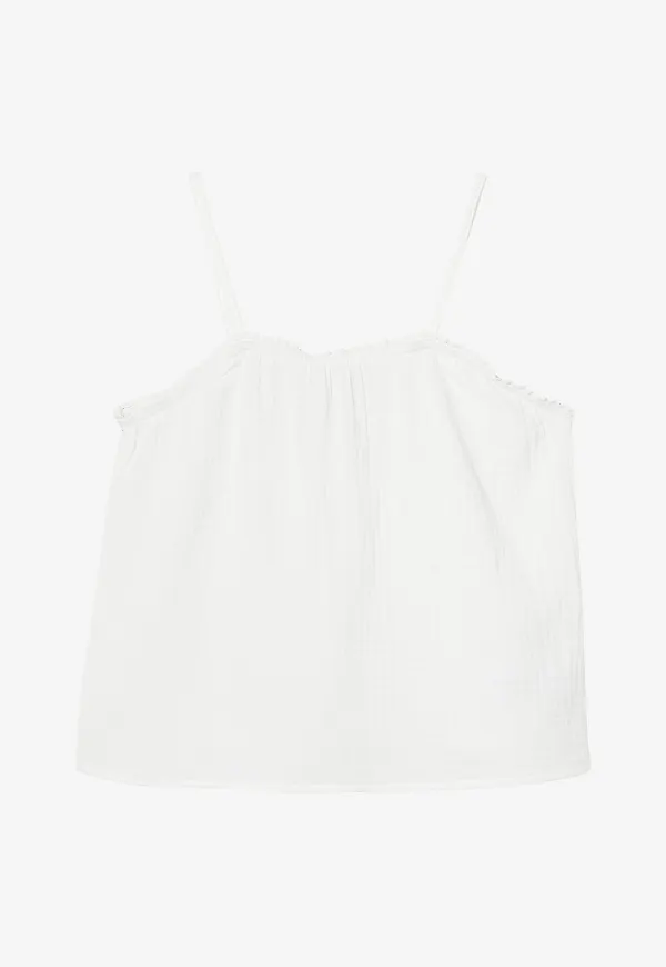 Vero Moda Girl - Linne vmNatali Singlet Top Wvn Girl - Vit