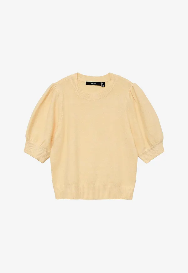 Vero Moda Girl - Tröja vmDoffy 2/4 O-neck Pullover GA Girl - Gul
