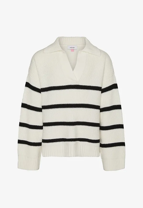 Vero Moda Girl - Tröja vmLuna LS V-neck Long Pull GA Boo G - Beige
