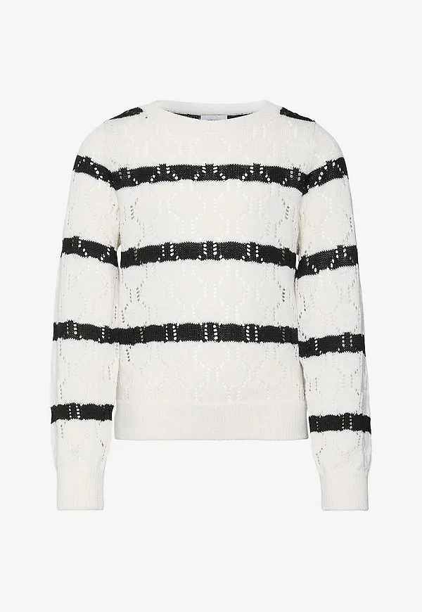 Vero Moda Girl - Tröja vmSky LS O-neck Pullover Girl - Vit