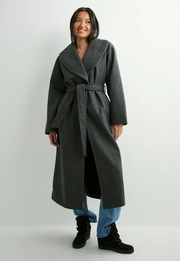Vero Moda - Grå - Vmanne Bergen Xtra Long Coat Ga