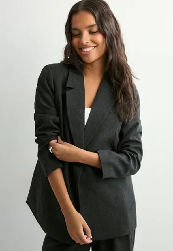 Vero Moda - Grå - Vmbestie Ls Regular Blazer Noos