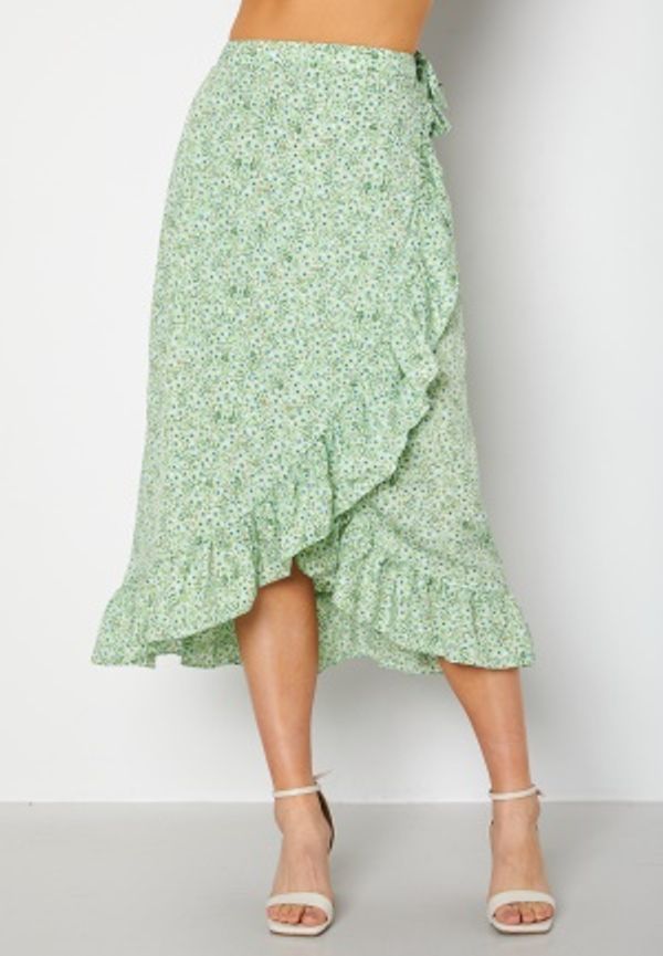 VERO MODA Henna Wrap Skirt Birch AOP:GreenHollo XS