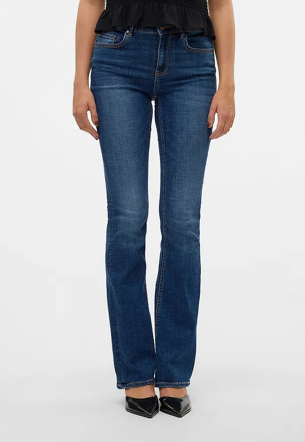 Vero Moda - Jeans Vmflash Mr Flared Jeans Li3110 Ga N - Blå
