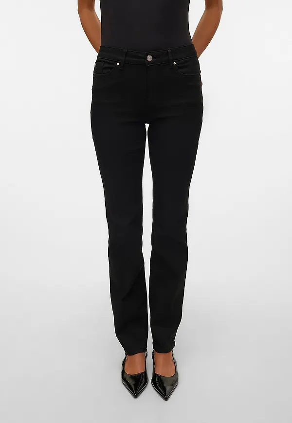 Vero Moda - Jeans Vmflash Mr Straight Jeans Li140 Ga - Svart