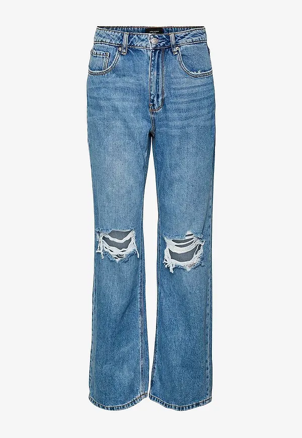 Vero Moda - Jeans vmKithy HR Straight - Blå