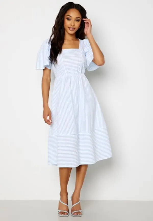 VERO MODA Juno 2/4 Calf Dress Blue bell Stripes: S XS