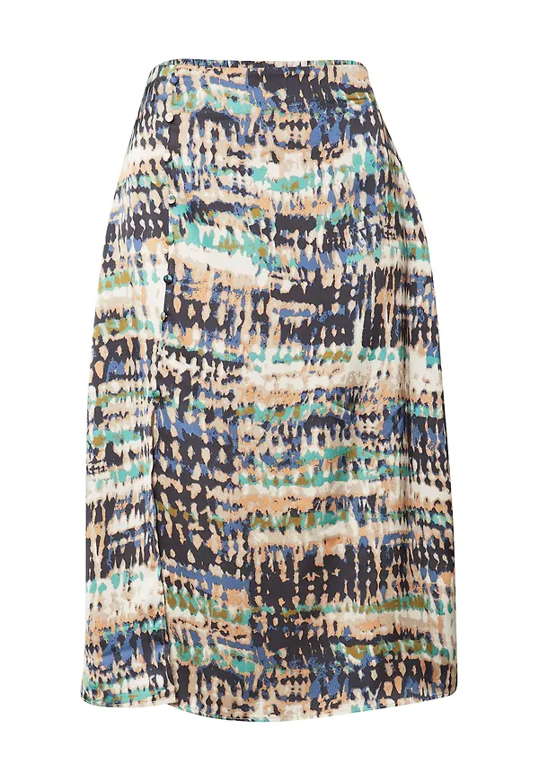 VERO MODA Kjol 'ESTELLE' beige / blå / jade