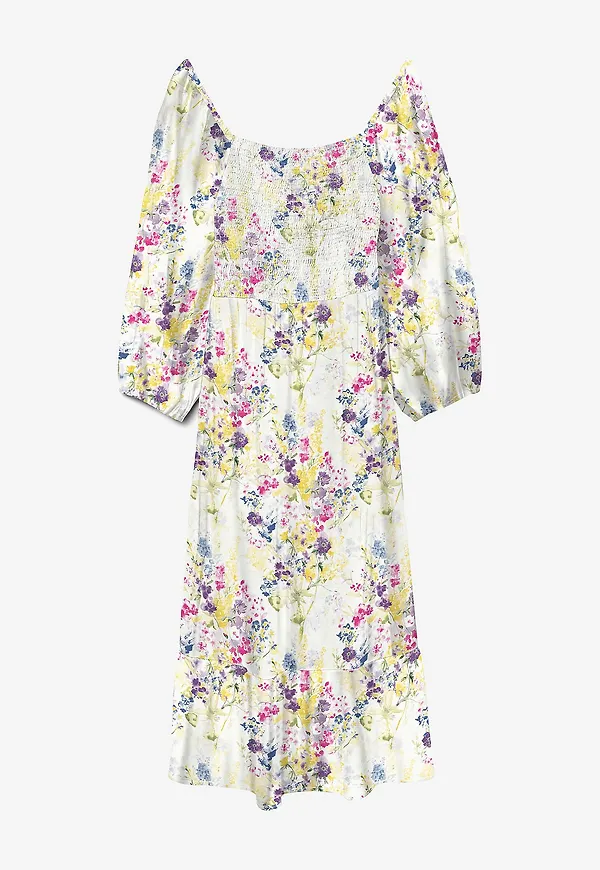 Vero Moda - Klänning vmDicthe 3/4 Square Calf Dress - Vit – Ellos
