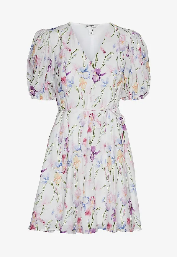Vero Moda - Klänning vmNabiah 2/4 V-neck Short Dress Vma - Vit – Ellos