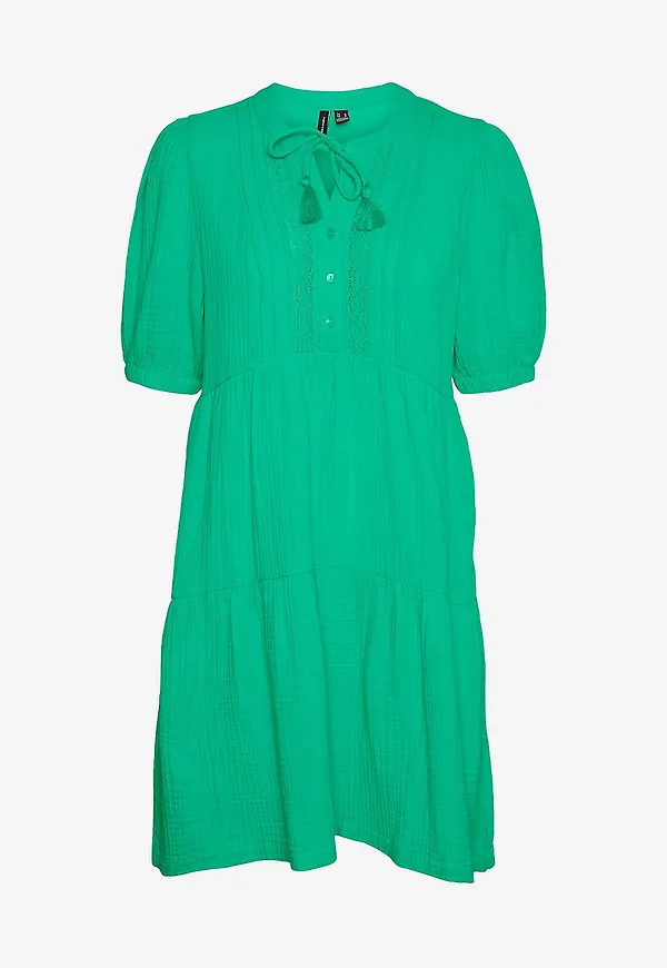 Vero Moda - Klänning vmNatali 2/4 Lace Short Dress Wvn - Grön