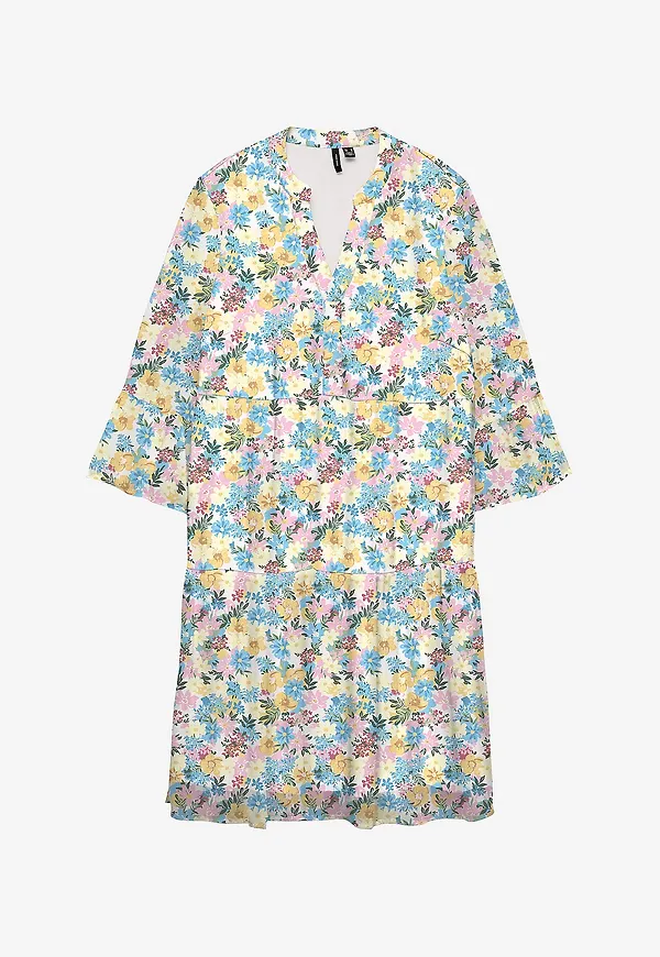 Vero Moda - Klänning vmSmilla 3/4 Short Dress Wvn - Vit – Ellos