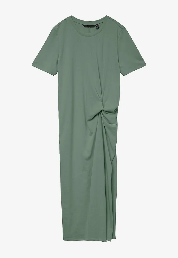 Vero Moda - Klänning vmTass SS O-neck 7/8 Dress Jrs - Grön