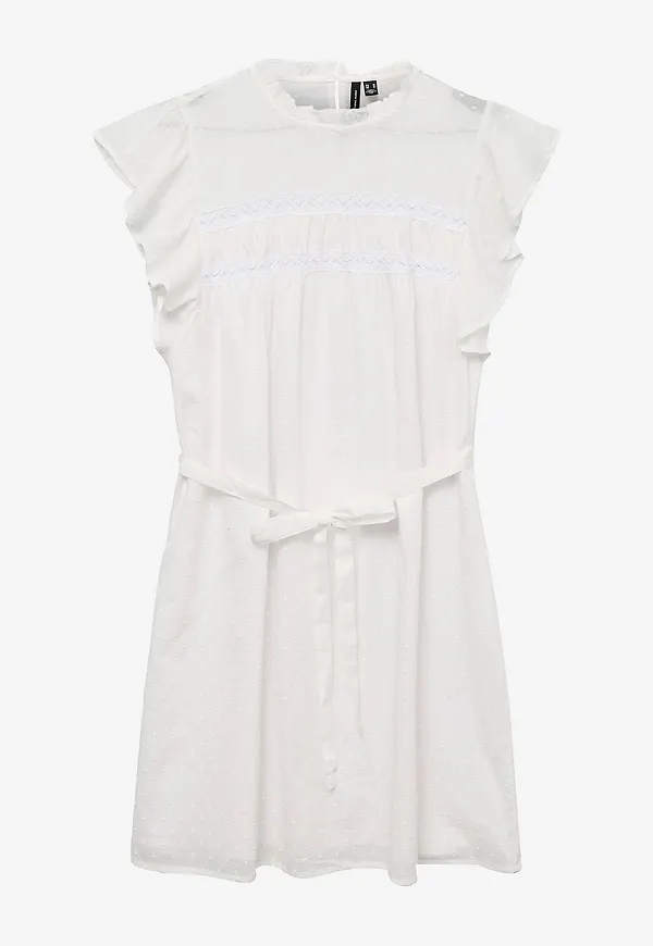 Vero Moda - Klänning vmTrine SL Short Lace Dress Wvn - Vit – Ellos