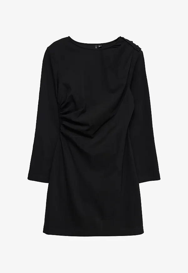 Vero Moda - Klänning Vmyaia Ls Short Dress Wvn Pa - Svart