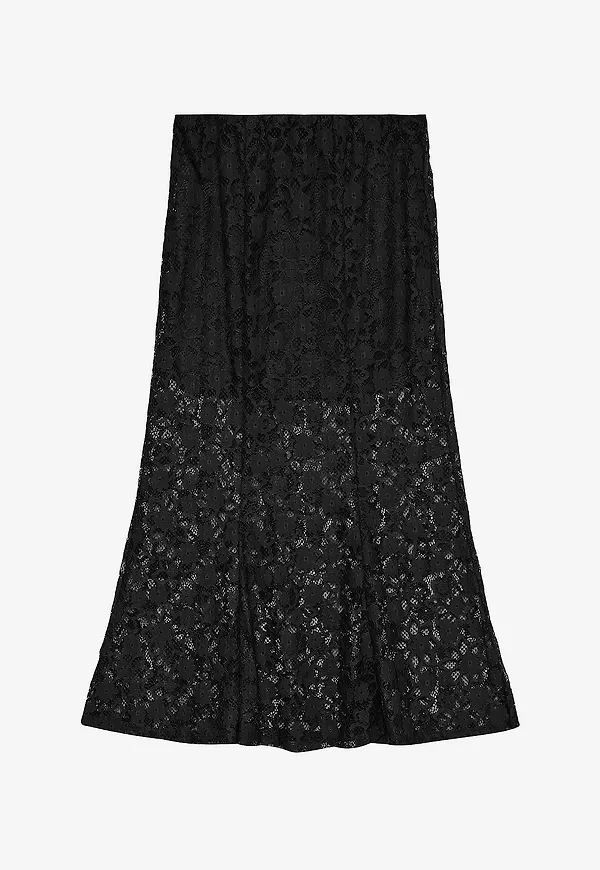Vero Moda - Maxikjol vmMeta Lace HW Ankle - Svart