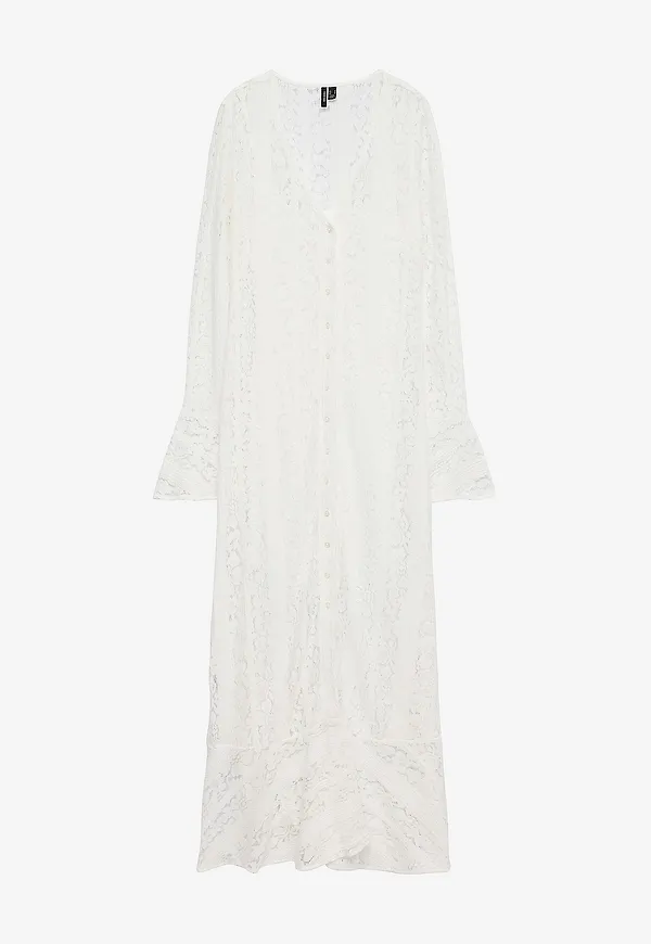 Vero Moda - Maxiklänning vmKennedy LS Ankle Jrs Exp - Vit – Ellos
