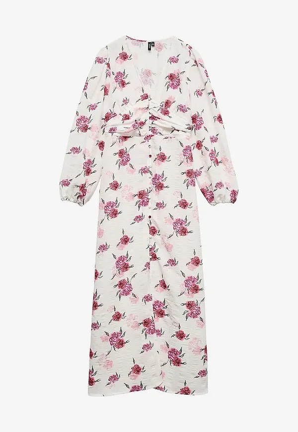 Vero Moda - Maxiklänning Vmlisa LS V-neck Long Dress Wvn - Vit – Ellos