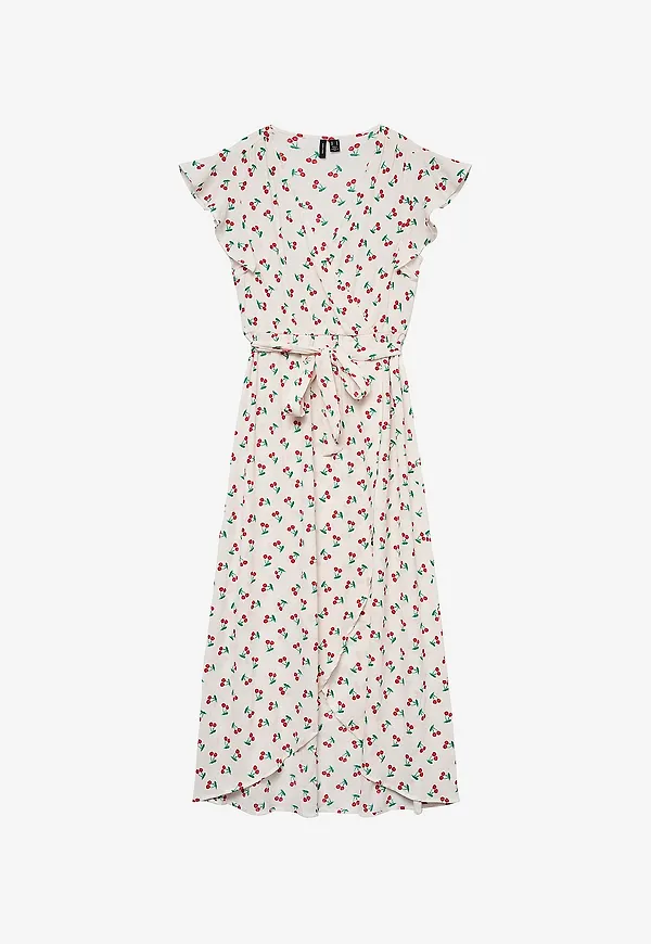 Vero Moda - Maxiklänning vmPage S/L Long Wrap Dress - Vit – Ellos