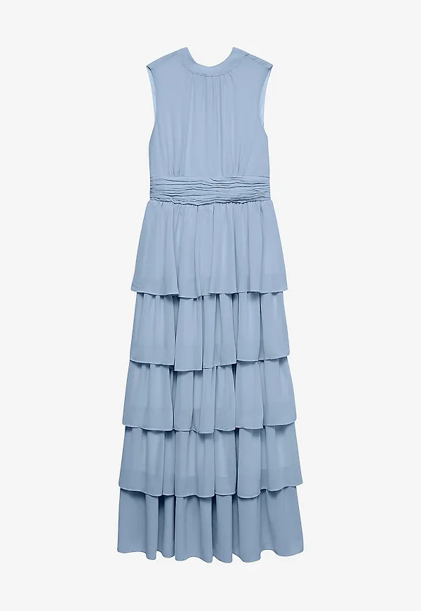Vero Moda - Maxiklänning vmSerena SL Long Frill - Blå
