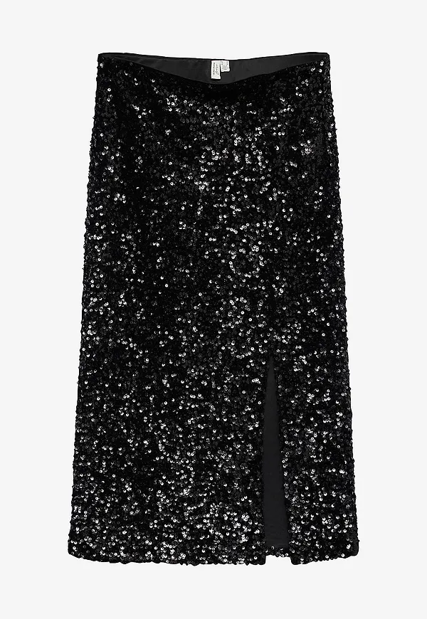 Vero Moda - Paljettkjol vmHalia SQ 7/8 - Svart
