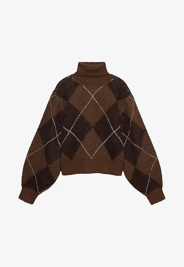 Vero Moda - Polotröja Vmdarla Ls Rollneck Pullover - Brun