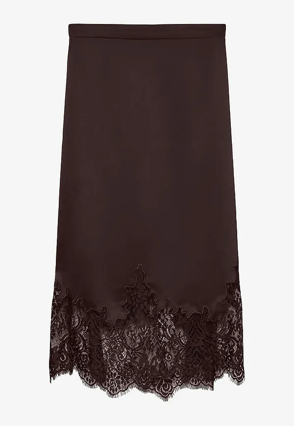 Vero Moda - Satinkjol vmNovi Lace - Röd